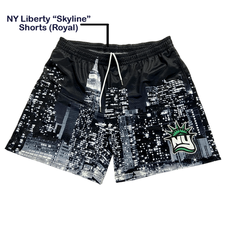NY Liberty "Skyline" Shorts (Blk) - Unusual Genes Clothing